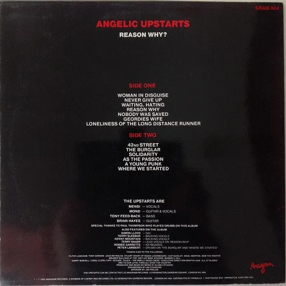 Angelic Upstarts Reason Why LP brukt punk