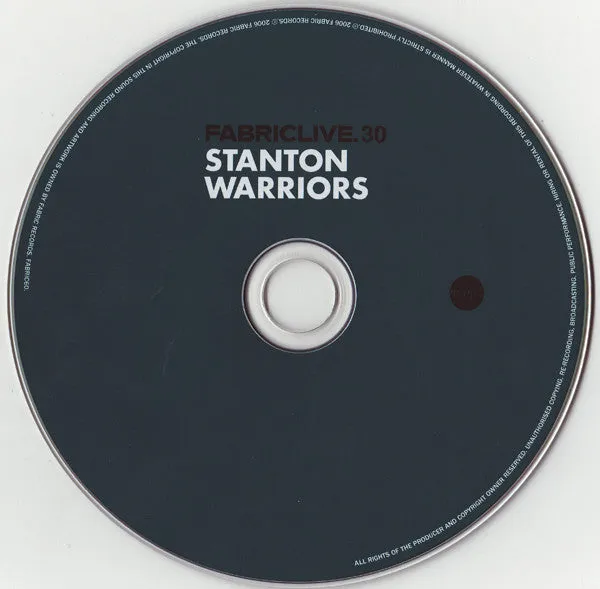 Stanton Warriors FabricLive 30 CD brukt breaks