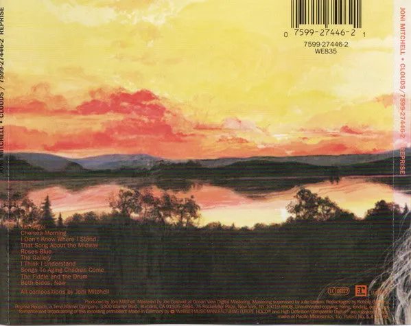 Joni Mitchell Clouds CD brukt remaster folk