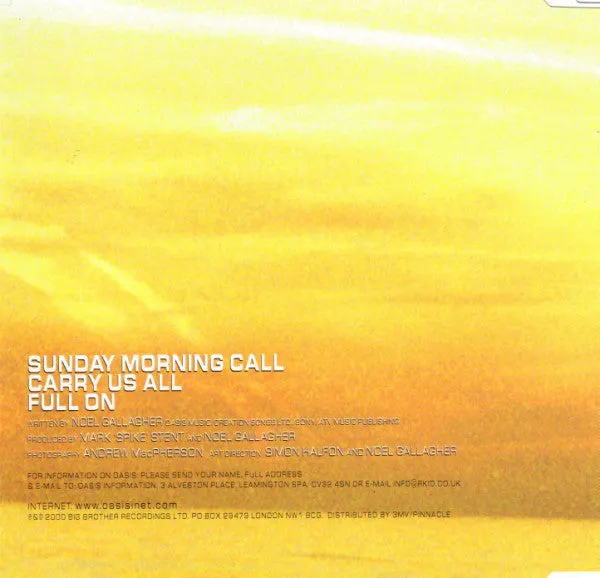 Oasis Sunday Morning Call CD-singel brukt minimax