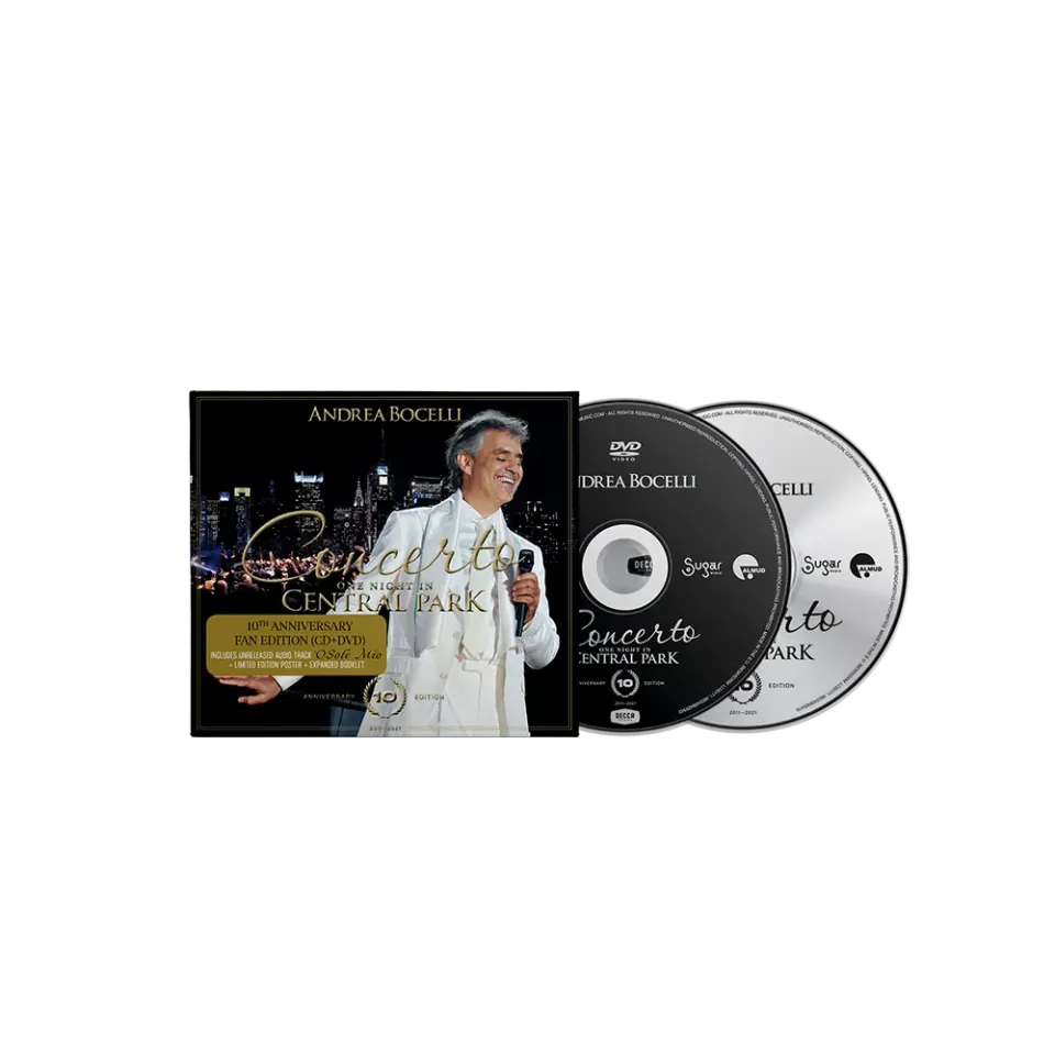 Verve Andrea Bocelli Concerto One Night In Central Park CD+DVD 10th Anniversary live