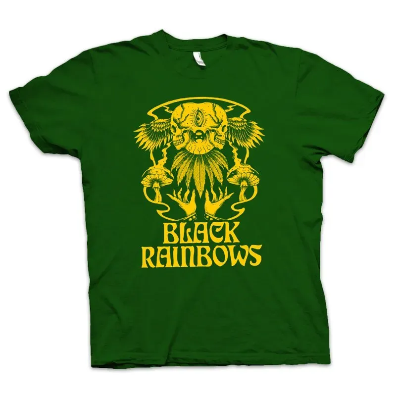 Black Rainbows #25 t-skjorte grønn bomull