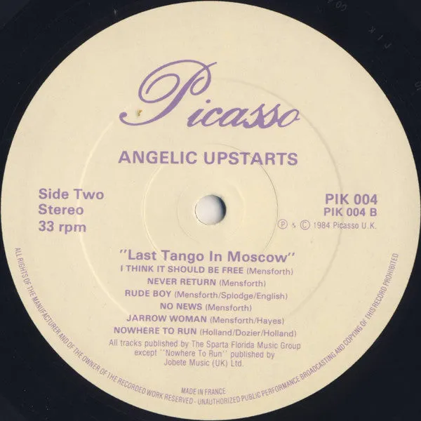 Angelic Upstarts Last Tango In Moscow LP brukt vinyl punk
