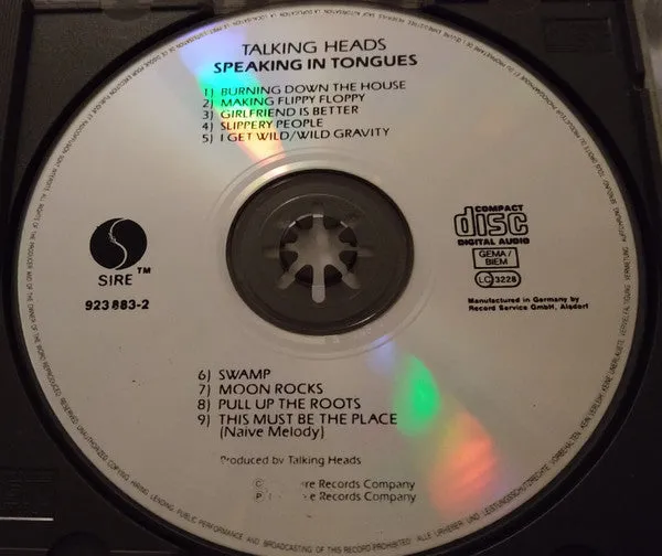 Talking Heads Speaking In Tongues CD brukt synth-pop
