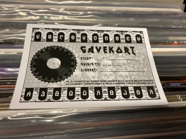 Katakomb digitalt gavekort 250 kr nettbutikk