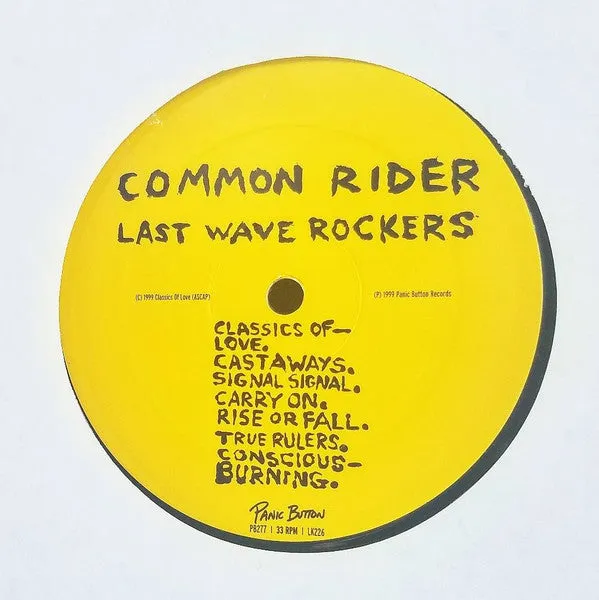 Common Rider Last Wave Rockers LP vinyl brukt førstepress