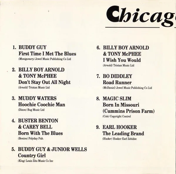 Various Chicago Blues CD brukt samling