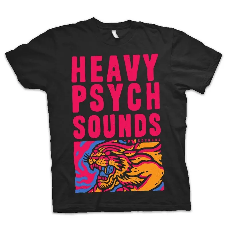 Heavy Psych Sounds #32 t-skjorte svart/fuchsia/oransje/blå