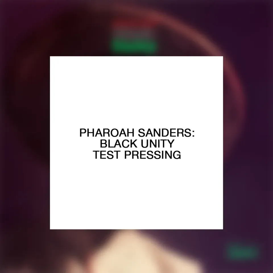 Verve By Request Pharoah Sanders Black Unity testpressing vinyl LP