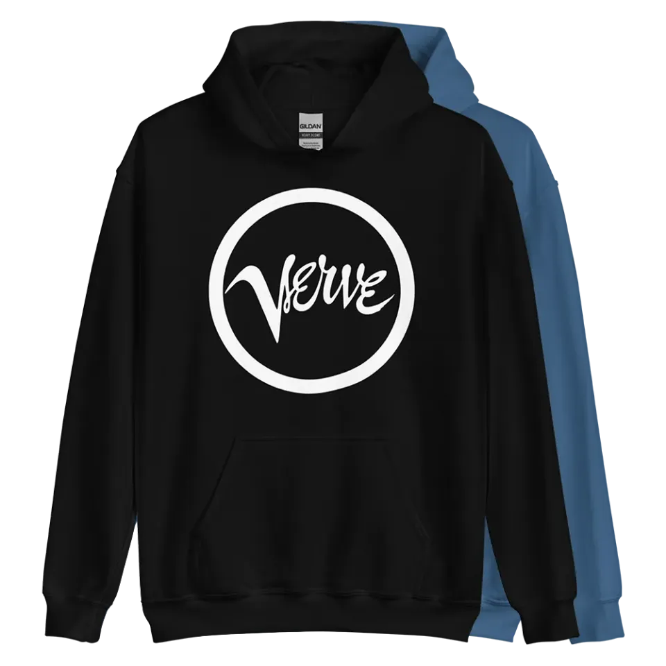Verve Classic Hoodie hettegenser hvit logo
