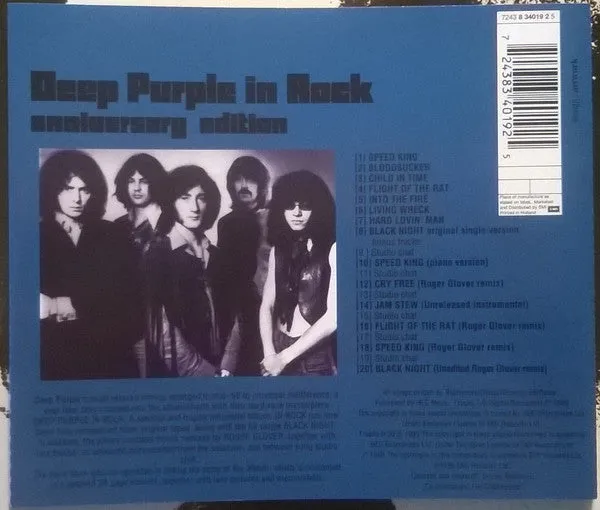 Deep Purple In Rock CD brukt album remastered