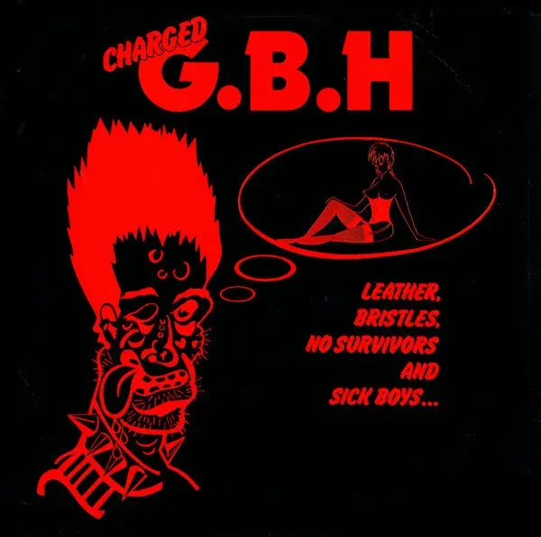 Charged G.B.H. Leather Bristles LP vinyl brukt punk