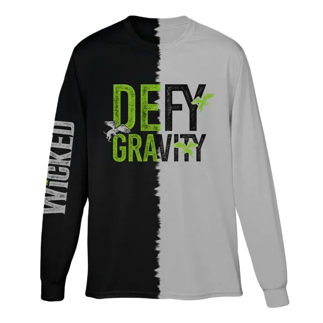 Wicked Defy langermet t-skjorte svart-hvit unisex