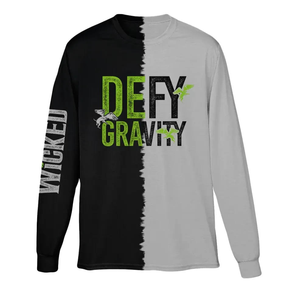 Wicked Defy langermet t-skjorte svart-hvit unisex
