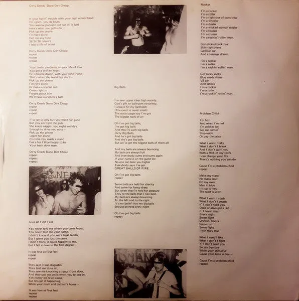 AC/DC Dirty Deeds Done Dirt Cheap LP brukt UK 1976
