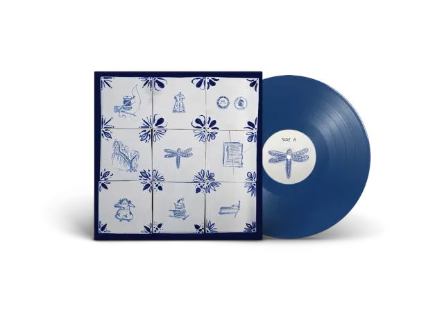 Ava McCoy Dragonfly vinylplate Tile Blue limited