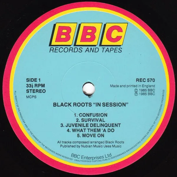 Black Roots In Session LP vinylplate brukt roots reggae