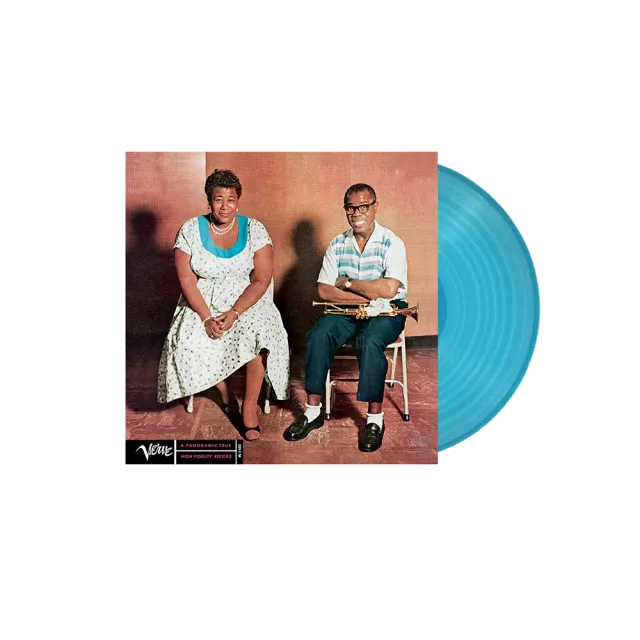 Verve Ella And Louis Ella Fitzgerald Armstrong blå vinyl LP