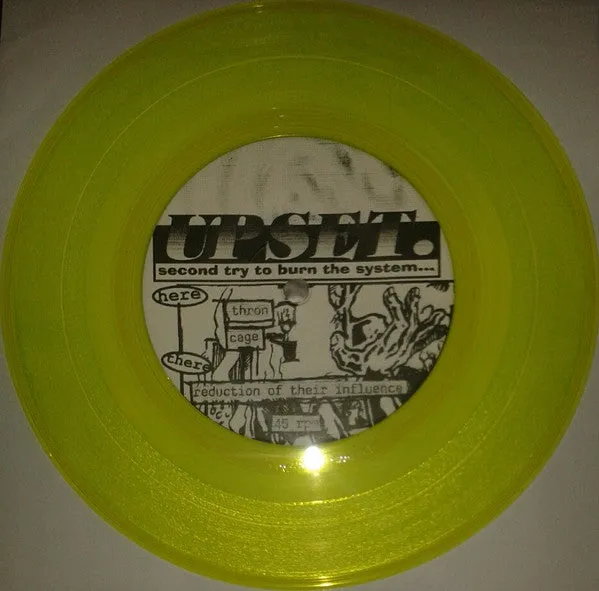 Upset Second Try To Burn The System 7" EP gul vinyl brukt