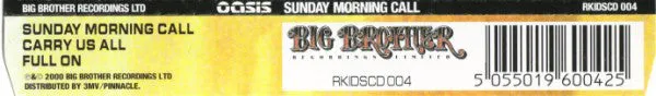 Oasis Sunday Morning Call CD-singel brukt minimax