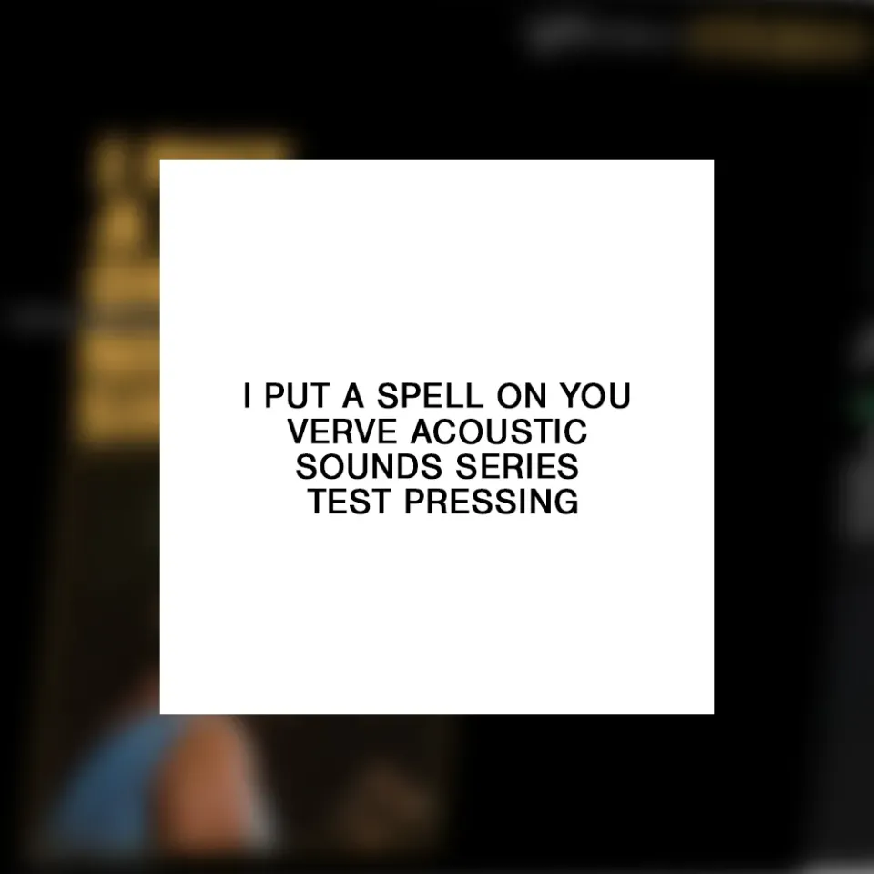 Verve Acoustic Sounds Nina Simone I Put A Spell On You testpressing