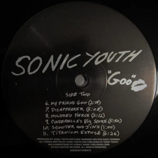 Sonic Youth Goo LP 180g reissue alternativ rock brukt