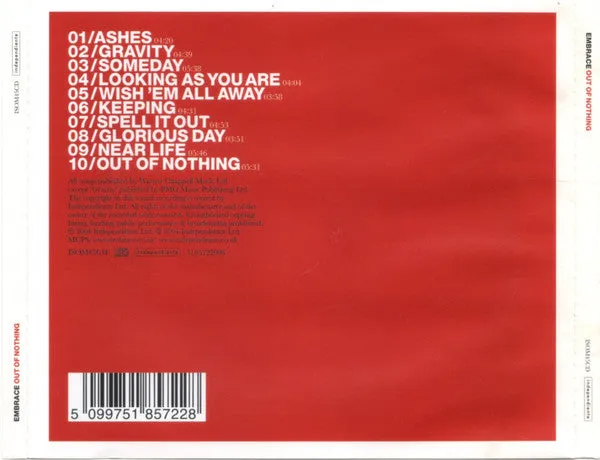 Embrace Out Of Nothing CD album brukt