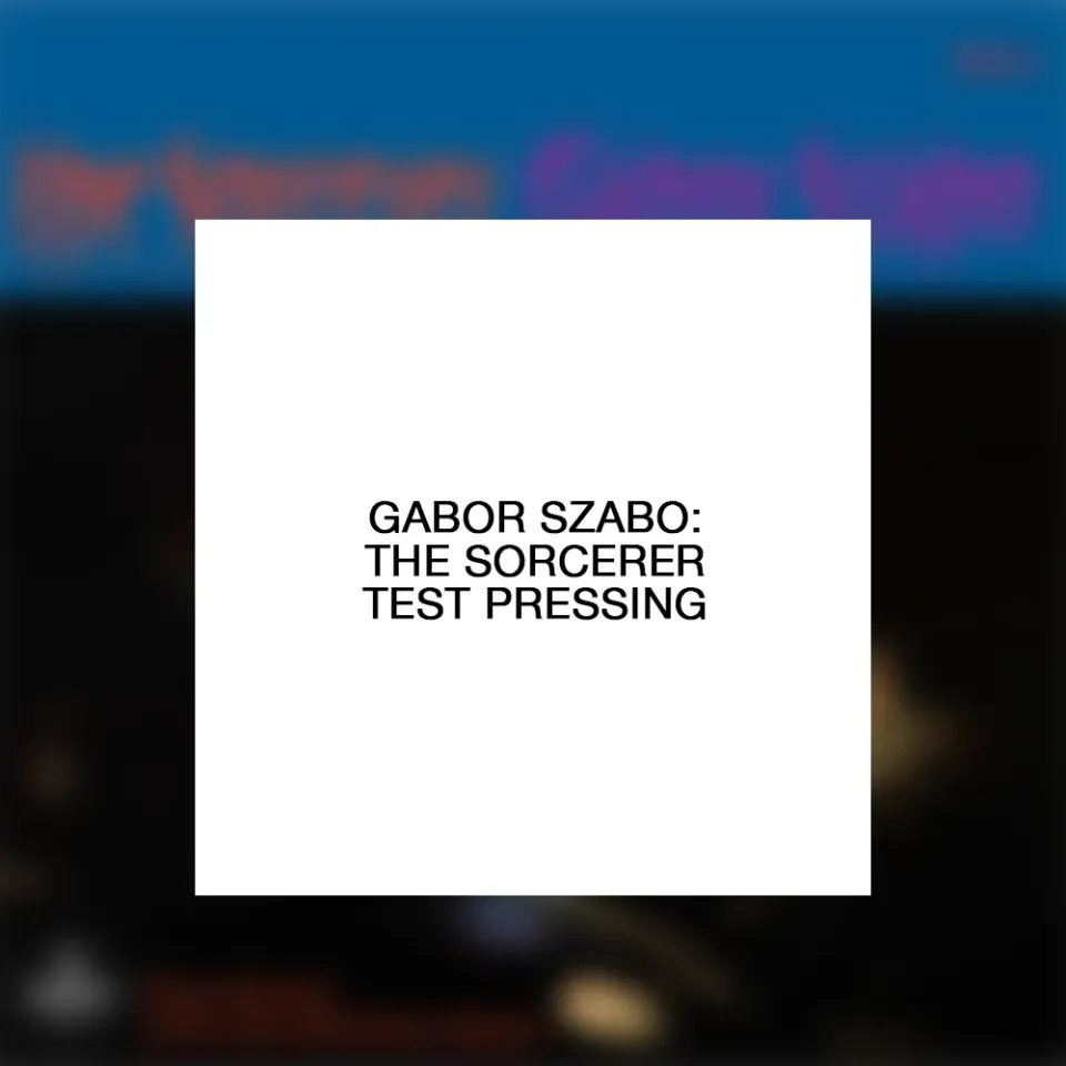 Gabor Szabo The Sorcerer LP testpressing live 1967