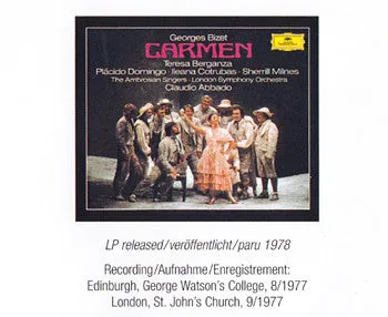 Bizet Carmen Abbado 2xCD remastret opera brukt
