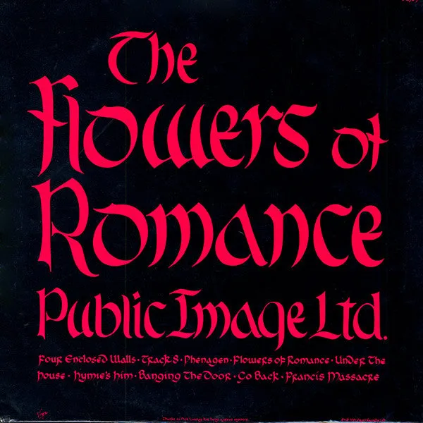 Public Image Ltd Flowers Of Romance LP vinyl brukt