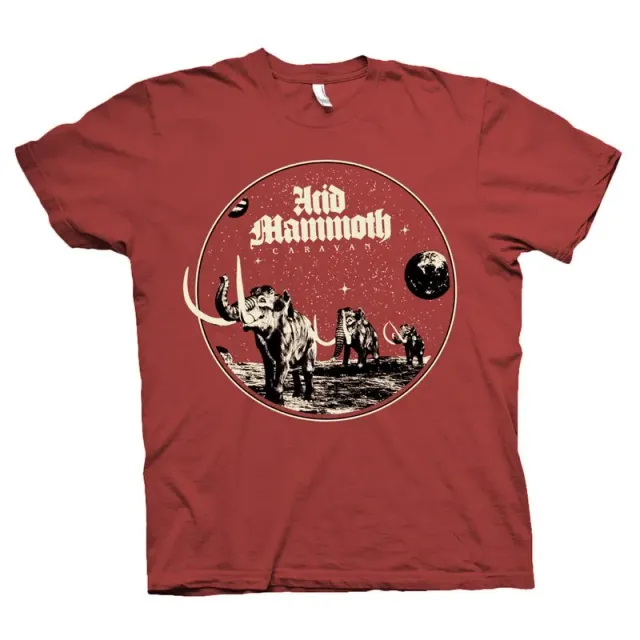 Acid Mammoth #01 t-skjorte rød – bomull