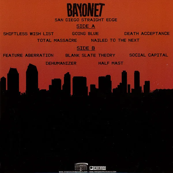 Bayonet Total Massacre 7" vinyl brukt hardcore punk