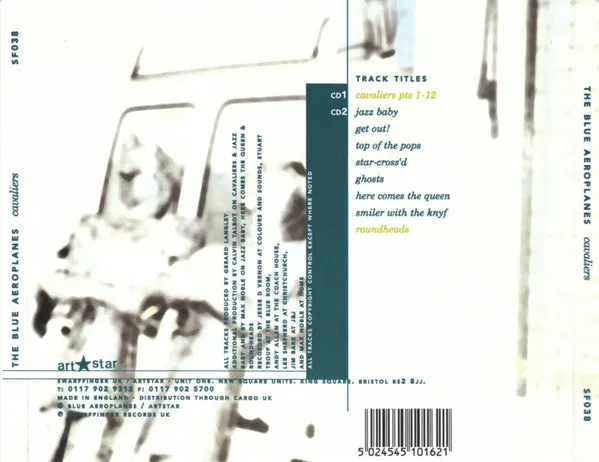 The Blue Aeroplanes Cavaliers 2CD album brukt art rock