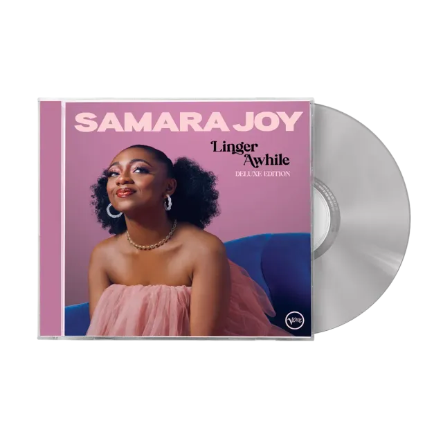 Verve Samara Joy Linger Awhile deluxe CD signert kort