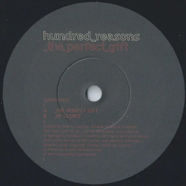 Hundred Reasons The Perfect Gift 7" vinyl brukt emo