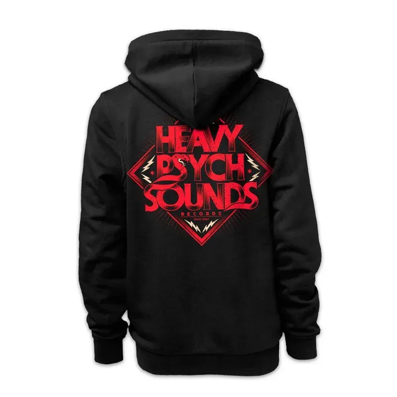 Heavy Psych Sounds #10 hoodie svart glidelås