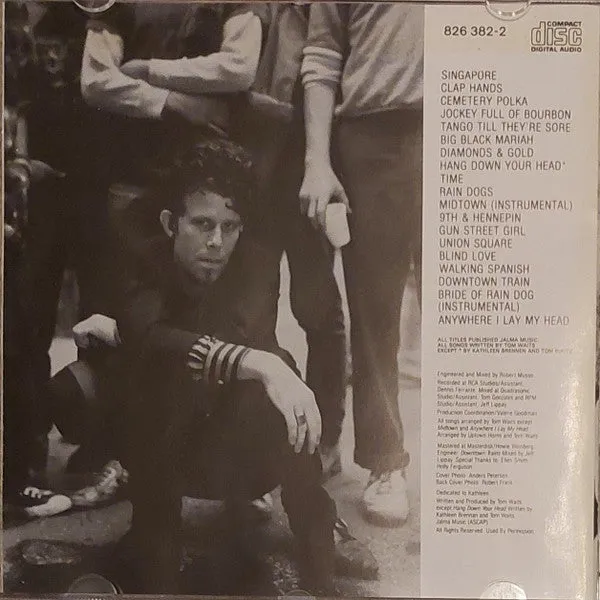 Tom Waits Rain Dogs CD brukt blues rock reissue