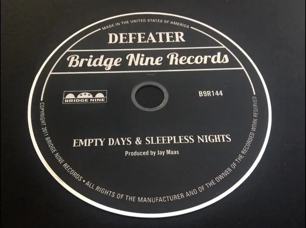 Defeater Empty Days & Sleepless Nights B9R144 CD brukt hardcore