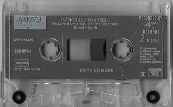 Faith No More Introduce Yourself kassett brukt funk metal