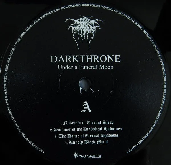 Darkthrone Under A Funeral Moon LP vinyl brukt 180g