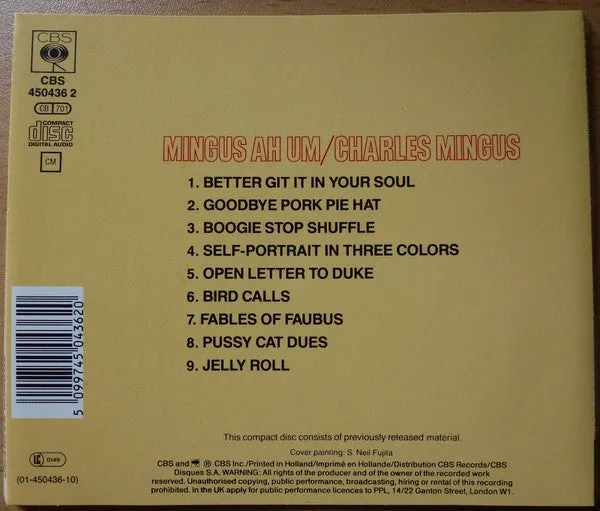 Charles Mingus Mingus Ah Um CD brukt remaster