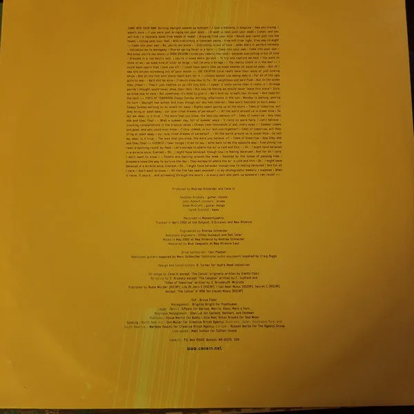 Cave In Tides Of Tomorrow vinyl 12 EP brukt