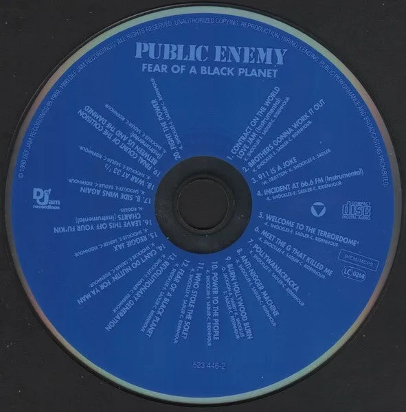 Public Enemy Fear Of A Black Planet CD brukt hiphop