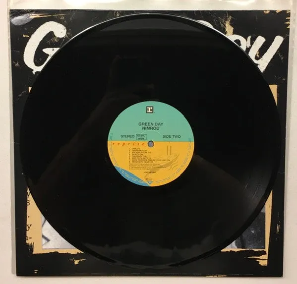 Green Day Nimrod LP vinyl brukt tysk pressing