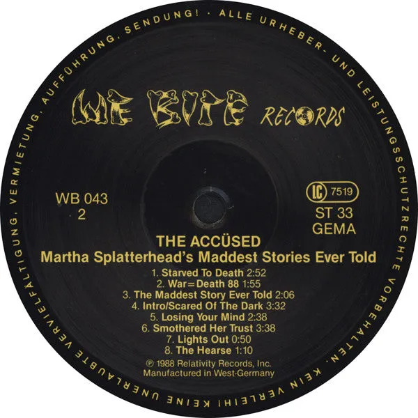 The Accüsed Martha Splatterhead LP brukt thrash