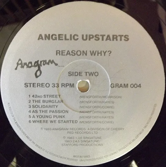 Angelic Upstarts Reason Why LP brukt punk