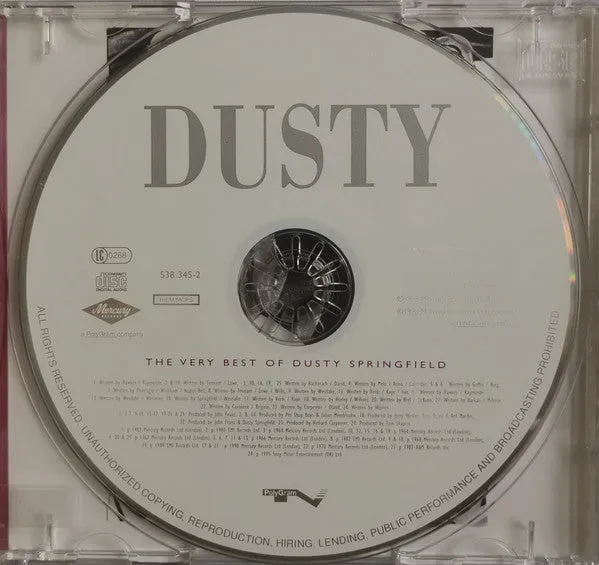 Dusty Springfield Dusty Very Best CD samleplate brukt