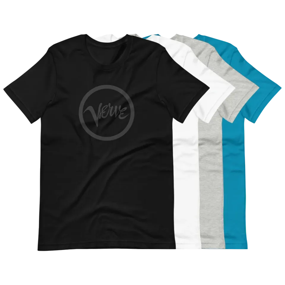 Verve Classic t-skjorte svart logo bomull