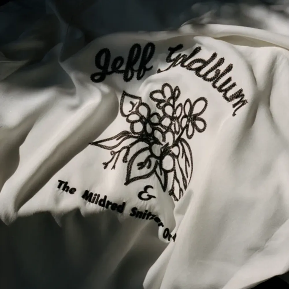 Jeff Goldblum Mildred Snitzer Orchestra skjorte brodert viskose