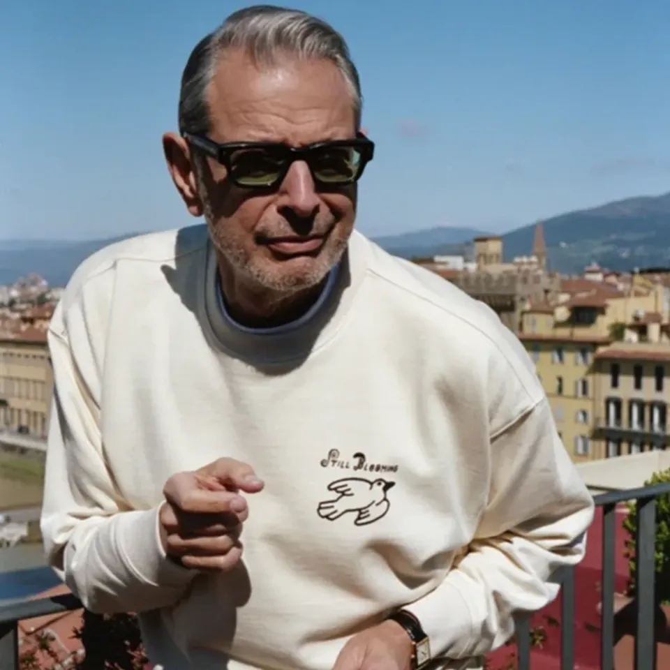 Verve Still Blooming Jeff Goldblum sweatshirt økologisk bomull